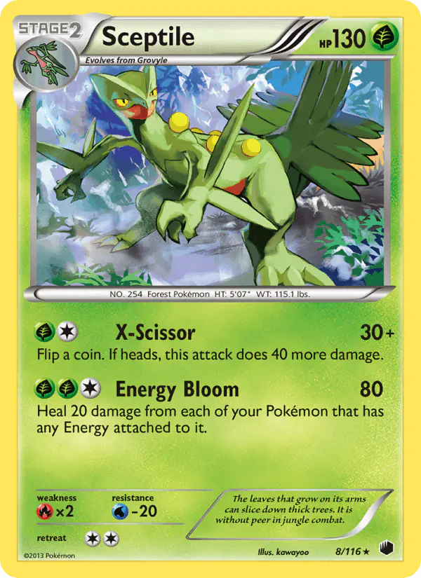 Carta Sceptile 8/116 de Plasma Freeze