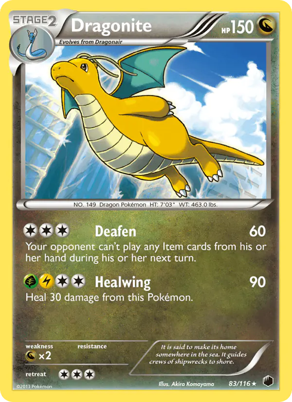 Carta Dragonite 83/116 de Plasma Freeze