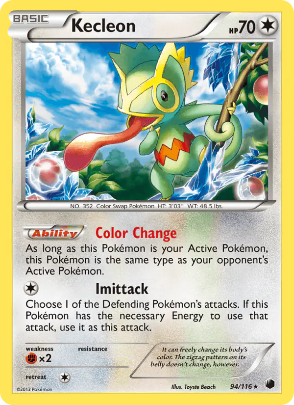 Carta Kecleon 94/116 de Plasma Freeze