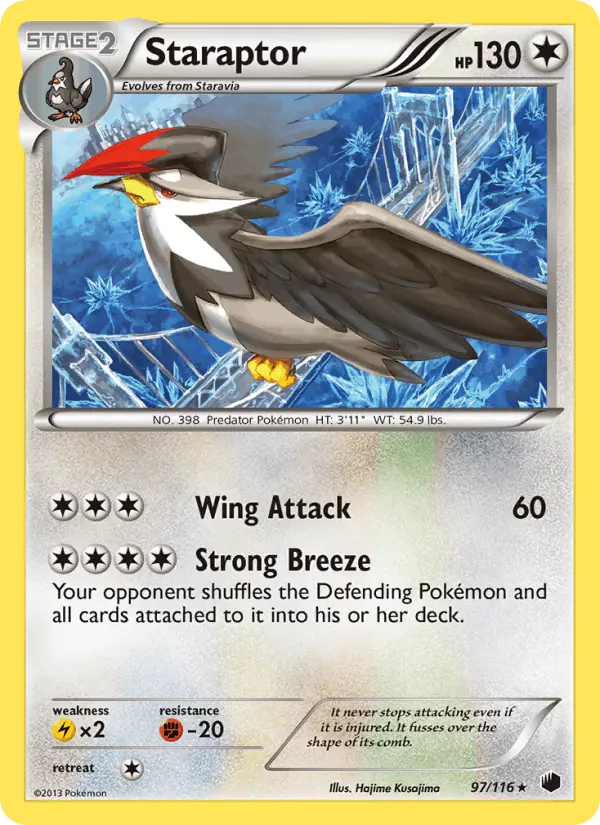 Carta Staraptor 97/116 de Plasma Freeze