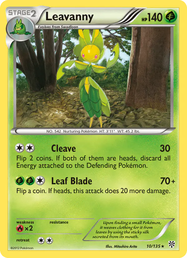 Carta Leavanny 10/135 de Plasma Storm