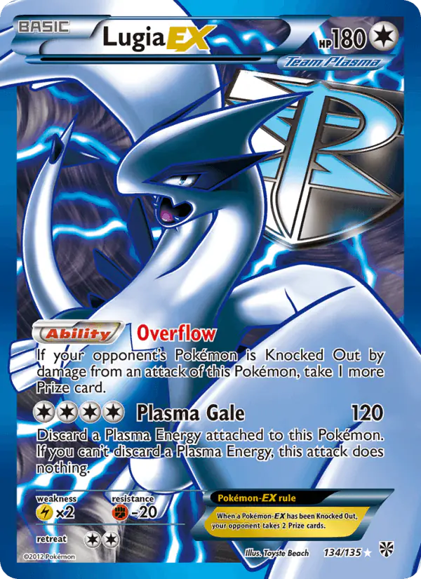 Carta Lugia-EX 134/135 de Plasma Storm