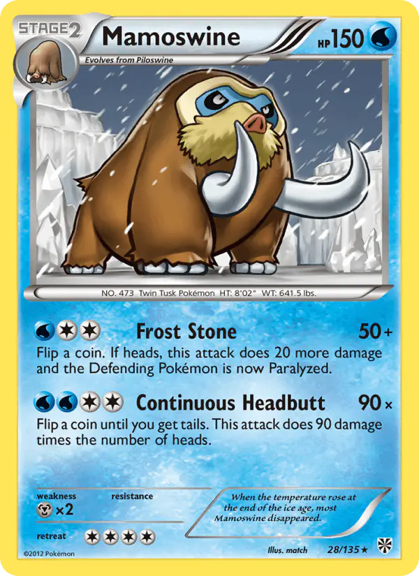 Carta Mamoswine 28/135 de Plasma Storm