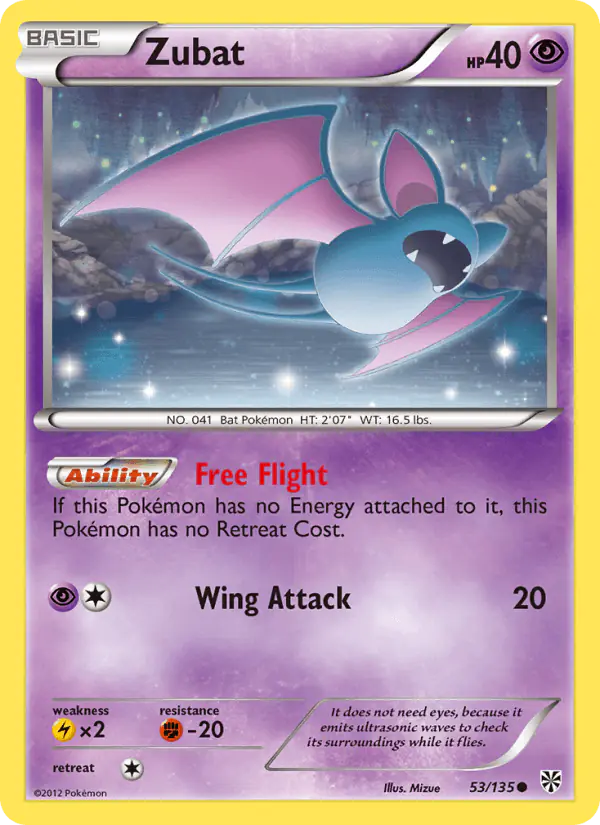 Carta Zubat 53/135 de Plasma Storm