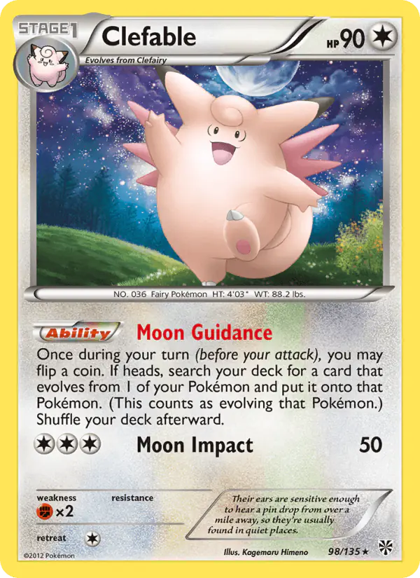 Carta Clefable 98/135 de Plasma Storm