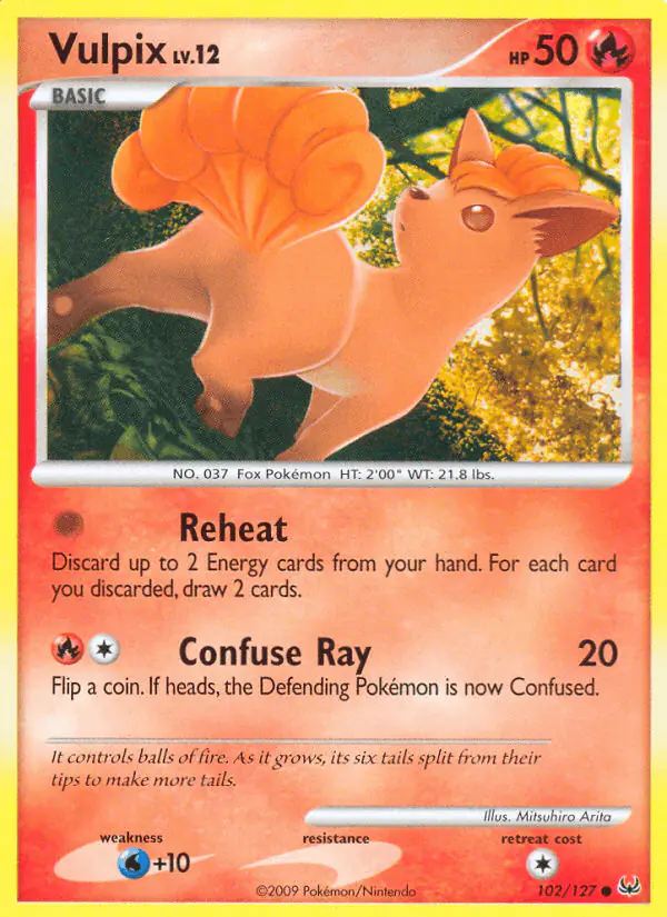 Carta Vulpix 102/127 de Platinum