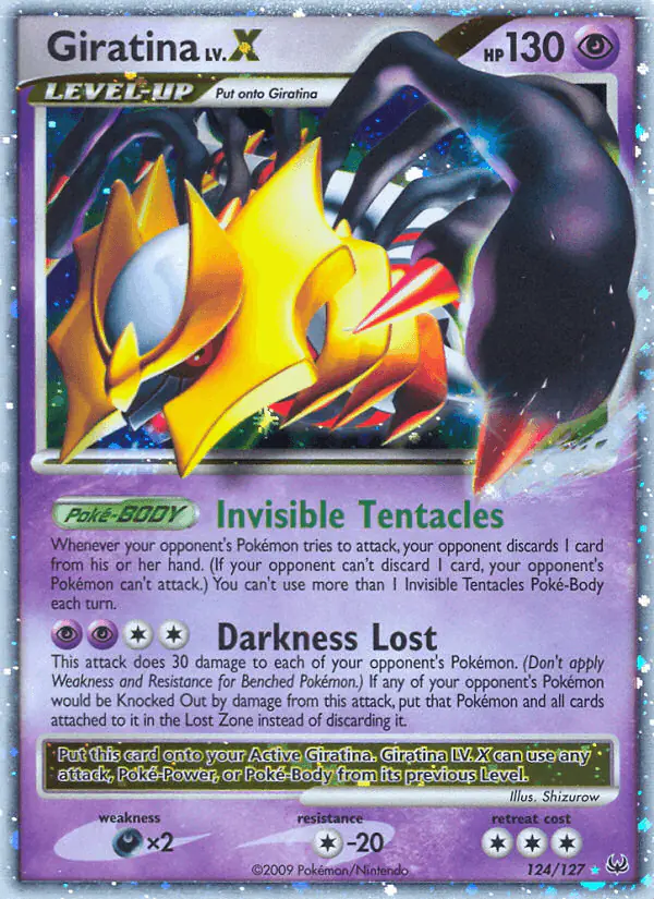 Carta Giratina LV.X 124/127 de Platinum