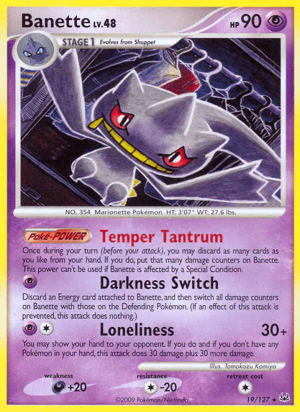Carta Banette 19/127 de Platinum