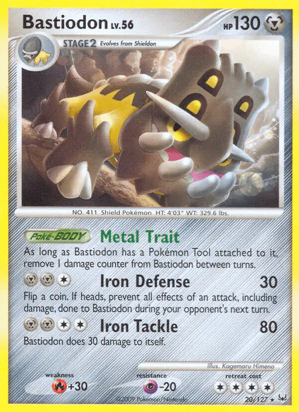 Carta Bastiodon 20/127 de Platinum