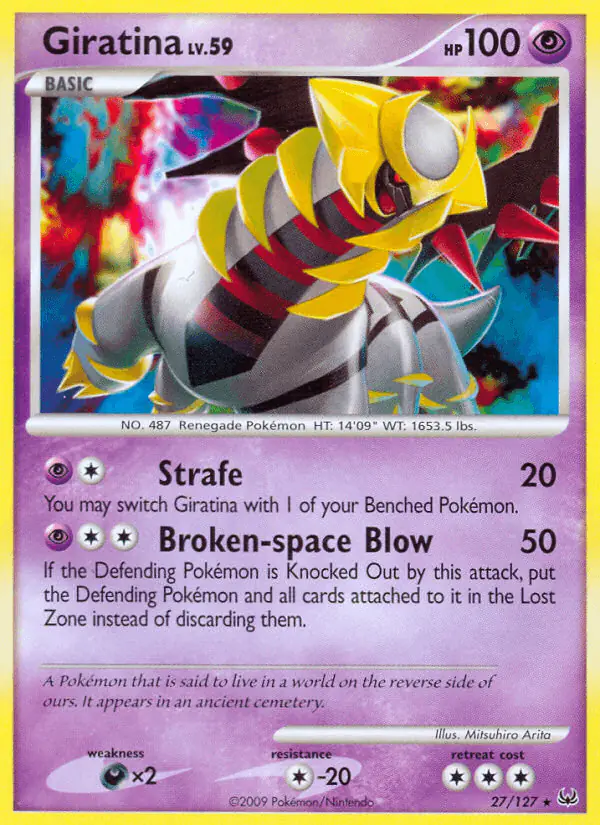 Carta Giratina 27/127 de Platinum