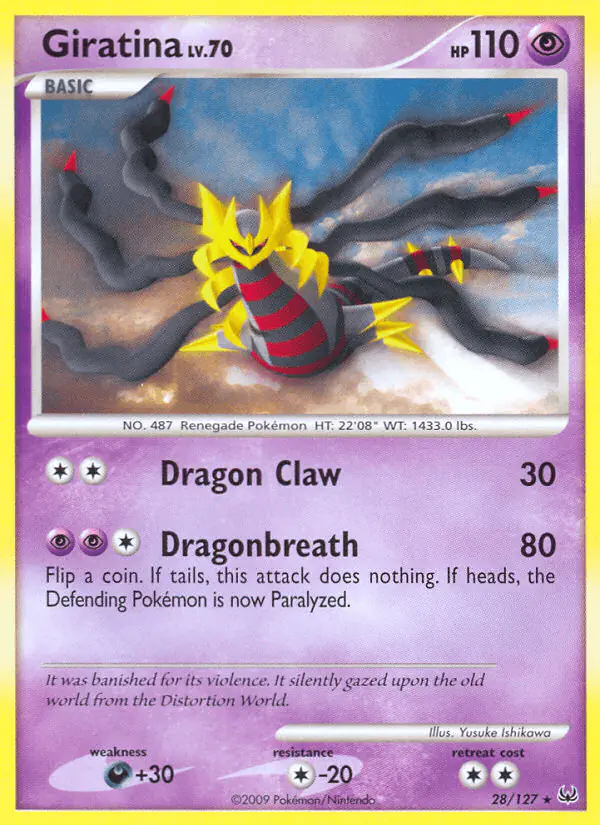 Carta Giratina 28/127 de Platinum