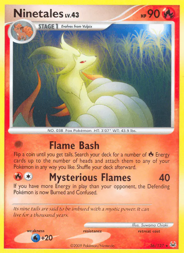Carta Ninetales 36/127 de Platinum