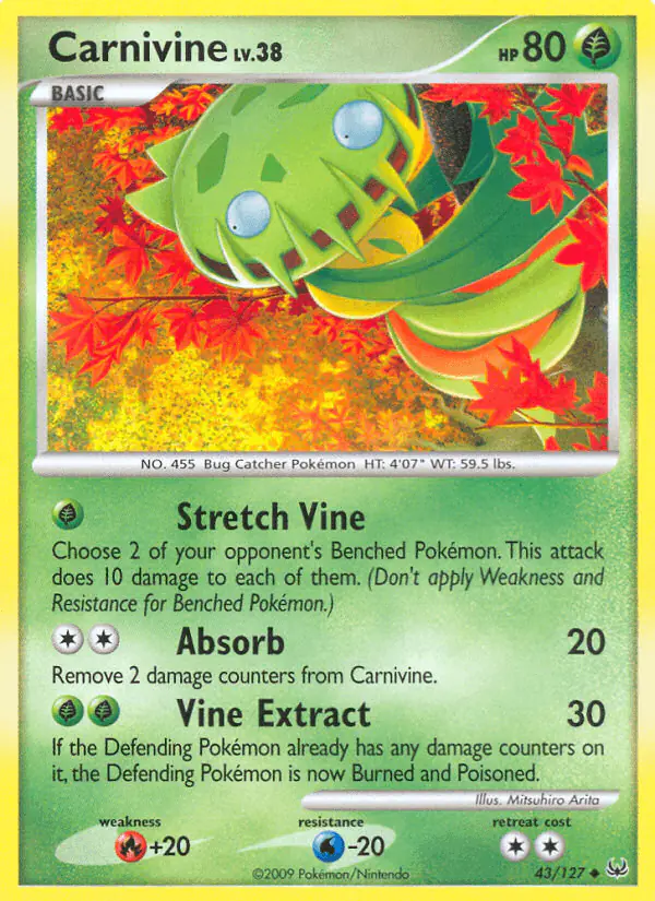 Carta Carnivine 43/127 de Platinum