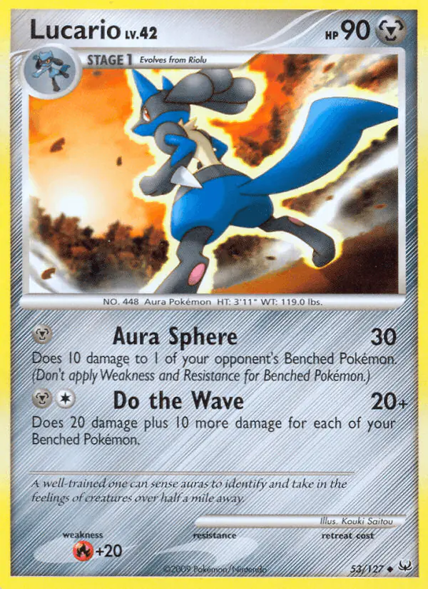 Carta Lucario 53/127 de Platinum