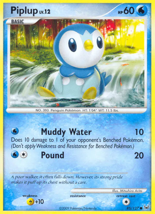 Carta Piplup 85/127 de Platinum