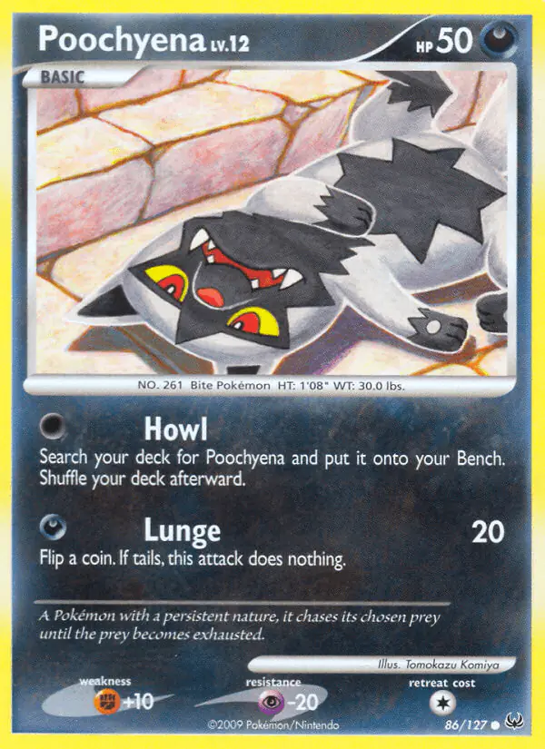 Carta Poochyena 86/127 de Platinum