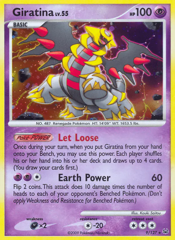 Carta Giratina 9/127 de Platinum