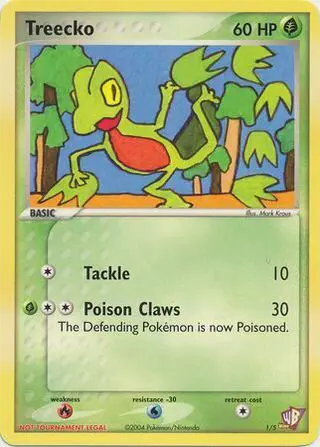 Carta Treecko 1/5 de Poké Card Creator Pack