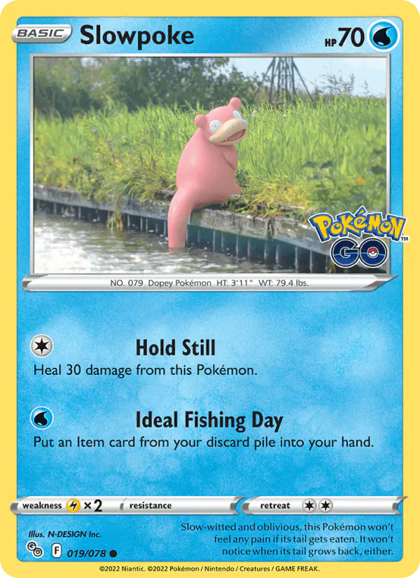 Carta Slowpoke 019/078 de Pokémon GO