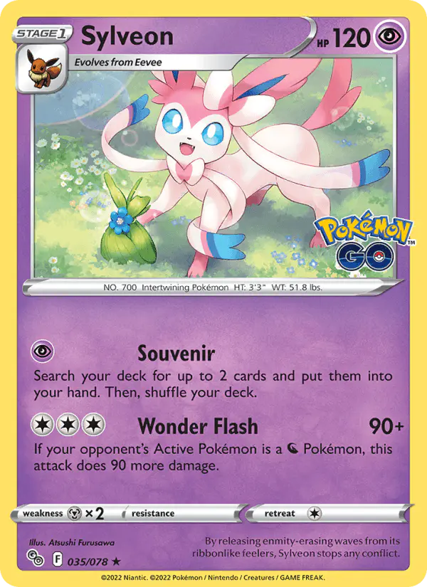 Carta Sylveon 035/078 de Pokémon GO