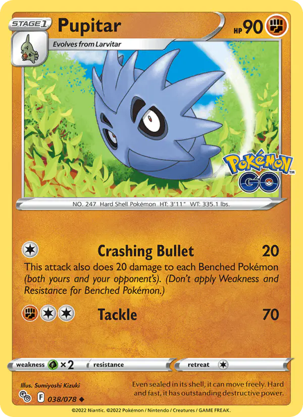 Carta Pupitar 038/078 de Pokémon GO