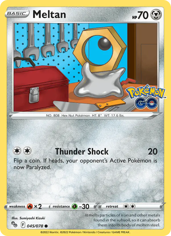 Carta Meltan 045/078 de Pokémon GO