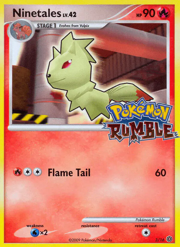 Carta Ninetales 3/16 de Pokémon Rumble