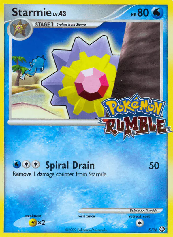 Carta Starmie 5/16 de Pokémon Rumble