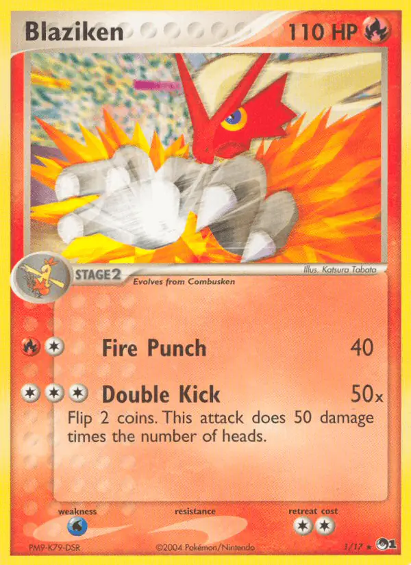 Carta Blaziken 1/17 de POP Series 1