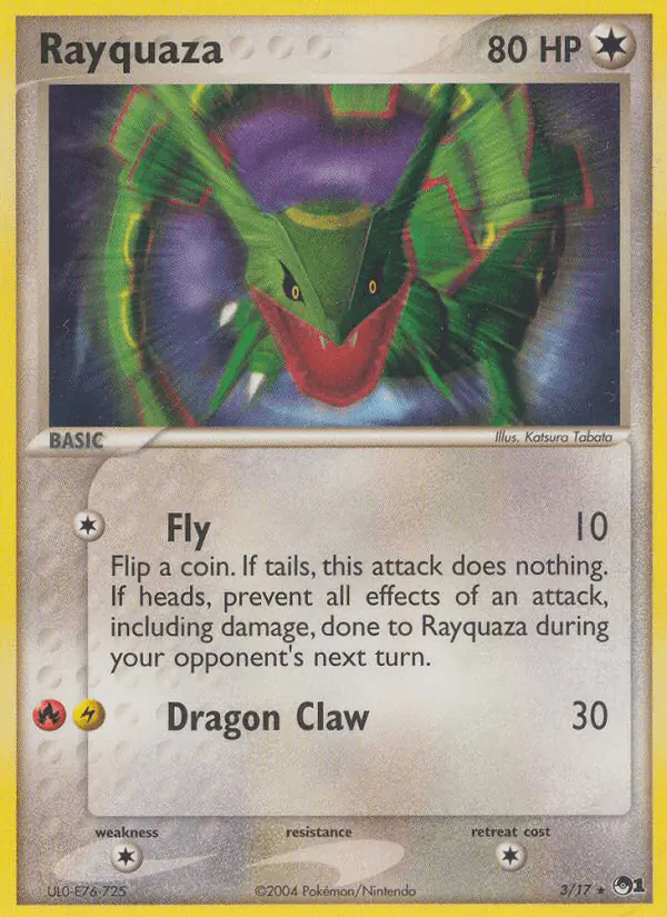 Carta Rayquaza 3/17 de POP Series 1