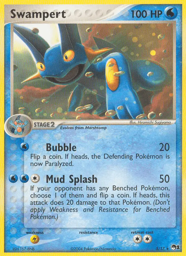Carta Swampert 5/17 de POP Series 1