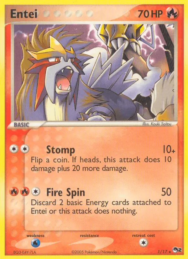 Carta Entei 1/17 de POP Series 2