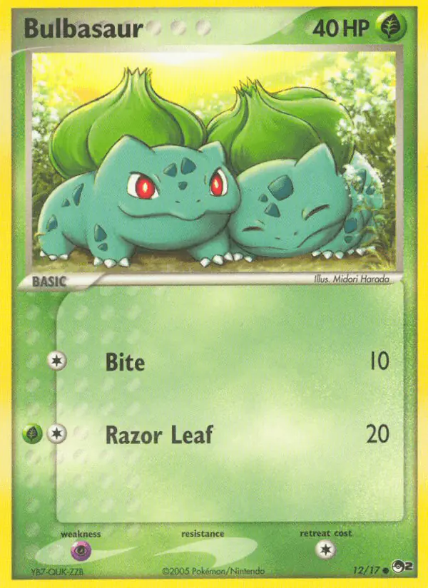 Carta Bulbasaur 12/17 de POP Series 2
