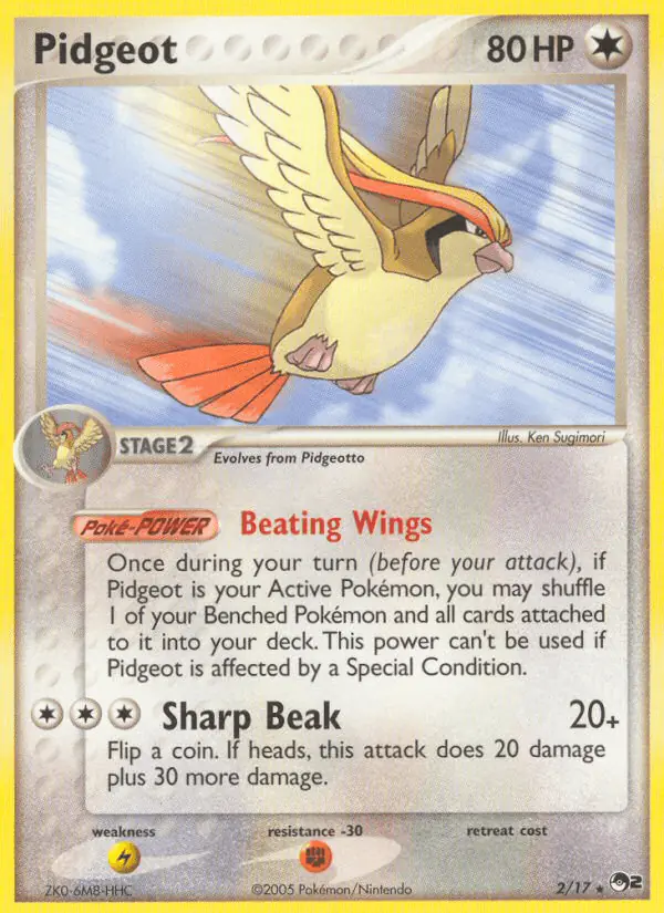 Carta Pidgeot 2/17 de POP Series 2