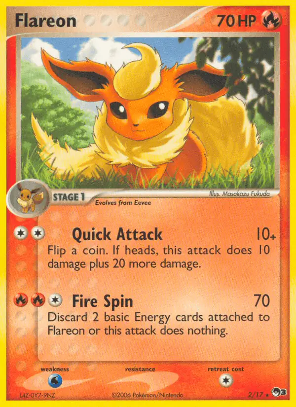 Carta Flareon 2/17 de POP Series 3