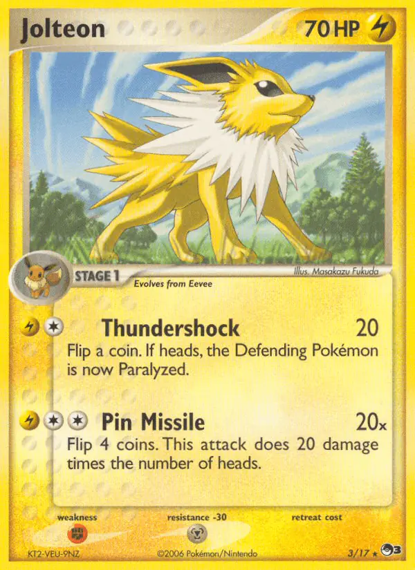 Carta Jolteon 3/17 de POP Series 3