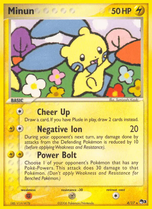 Carta Minun 4/17 de POP Series 3