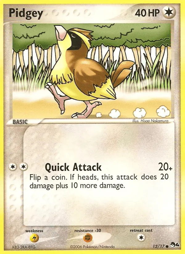 Carta Pidgey 12/17 de POP Series 4