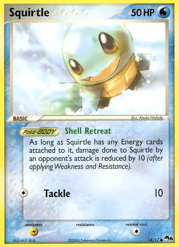 Carta Squirtle 14/17 de POP Series 4