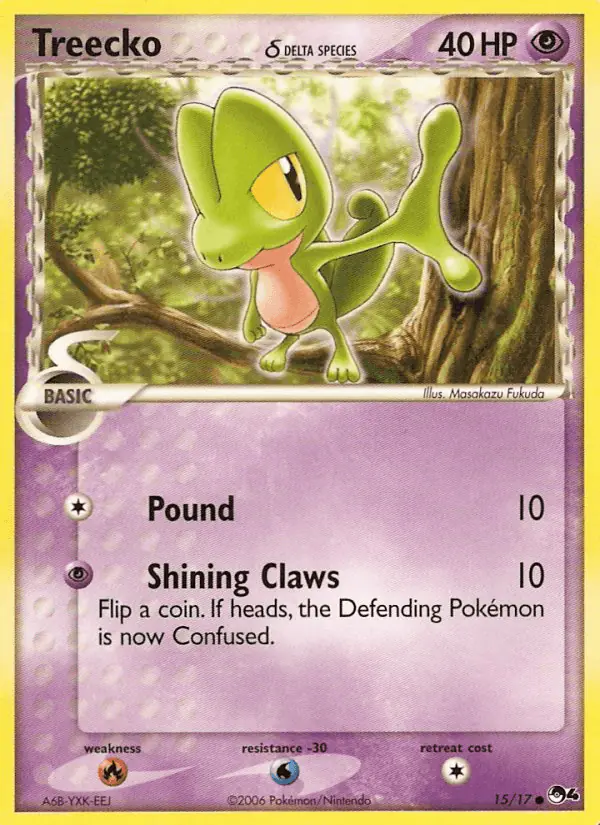 Carta Treecko δ 15/17 de POP Series 4