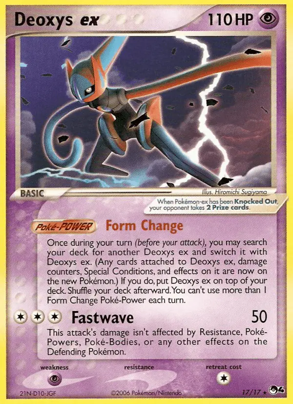 Carta Deoxys ex 17/17 de POP Series 4