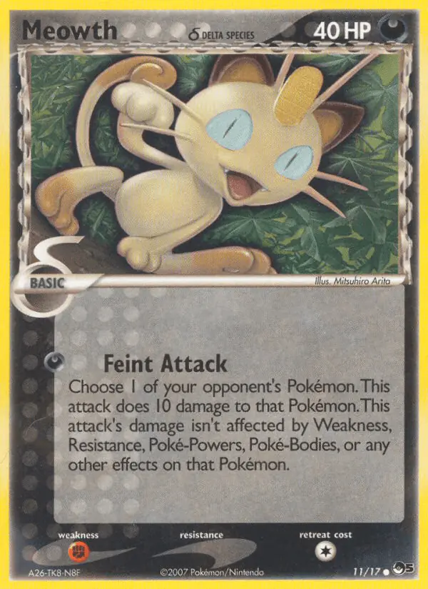 Carta Meowth δ 11/17 de POP Series 5