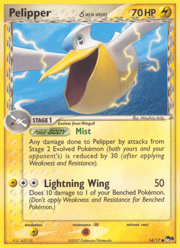 Carta Pelipper δ 14/17 de POP Series 5