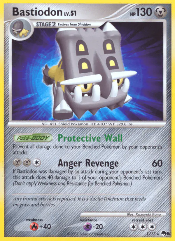 Carta Bastiodon 1/17 de POP Series 6