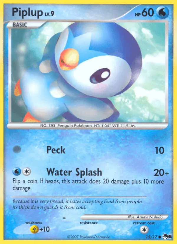Carta Piplup 15/17 de POP Series 6