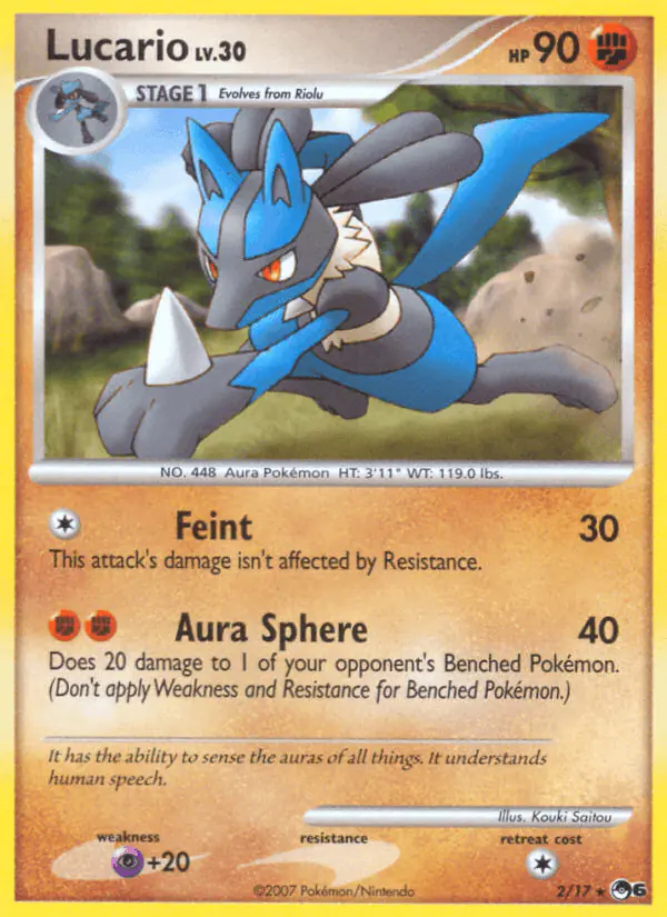Carta Lucario 2/17 de POP Series 6