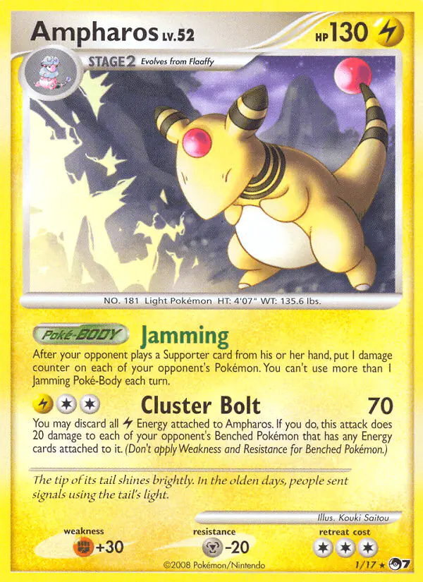 Carta Ampharos 1/17 de POP Series 7