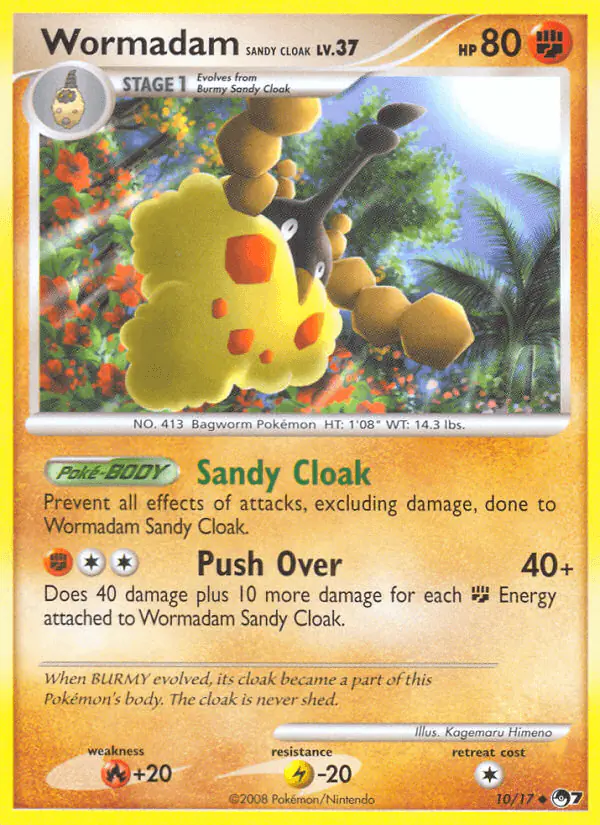 Carta Wormadam Sandy Cloak 10/17 de POP Series 7
