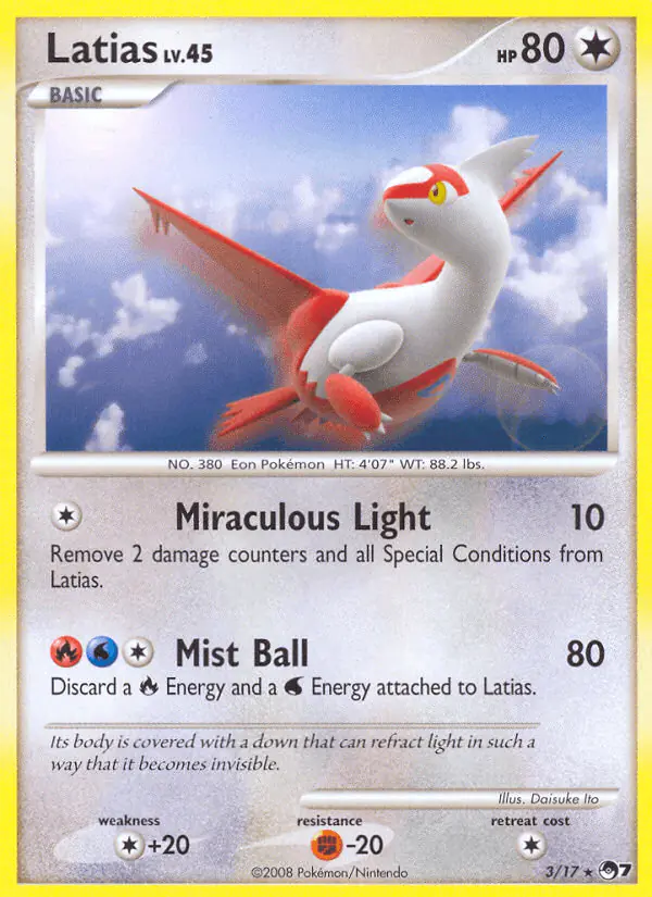 Carta Latias 3/17 de POP Series 7