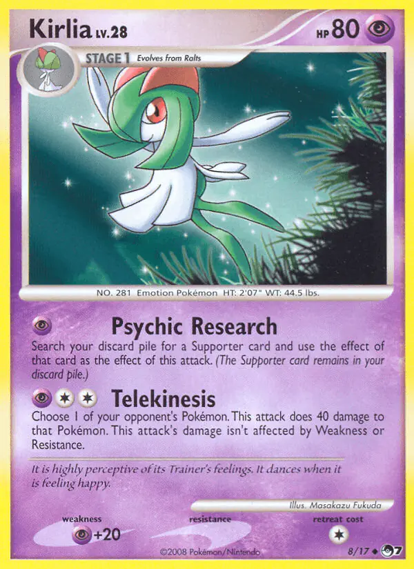 Carta Kirlia 8/17 de POP Series 7